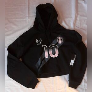 Messi Ladies Cropped Hoodie Size Medium NWT